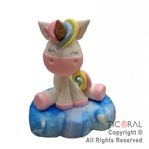 ADORNO UNICORNIO NUBE PORCELANA FRIA x 1